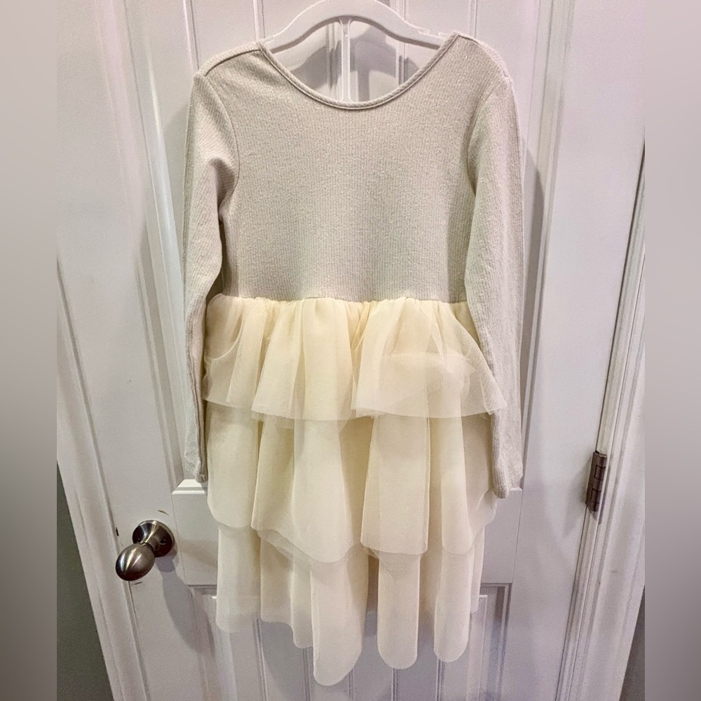 Hanna Andersson Cream Tulle Dress